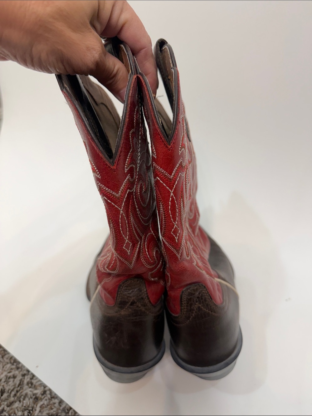 Ariat women’s red brown cowboy boots size 8 B - Picture 2 of 10